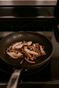 Close-up of chopped meat in plate