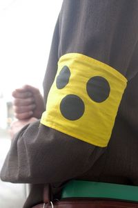 Close-up of person holding yellow