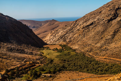 Scenic view of desert against sky