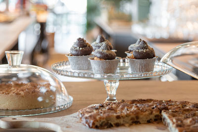 Close-up of cake on table