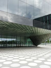 Modern building against sky in city