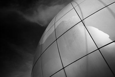 Low angle view of modern building against sky