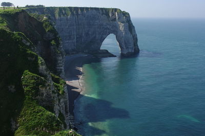 Rock formations by sea