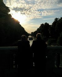 Silhouette of trees at sunset