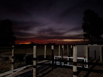 Scenic view of dramatic sky at night