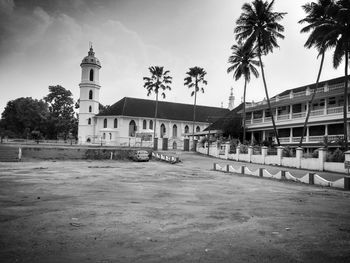 Built structure with trees in background