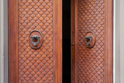 Full frame shot of wooden door