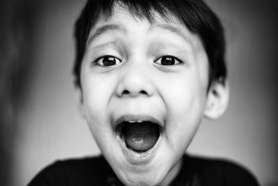 Close-up portrait of cute boy