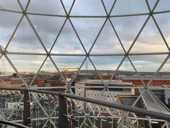 Looking out at belfast from victoria square 