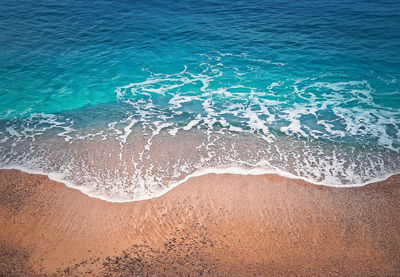 High angle view of beach