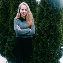 Portrait of young woman