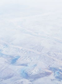 High angle view of snowcapped mountains