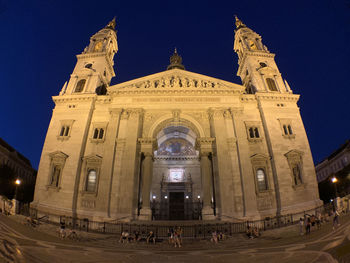 Group of people in front of building