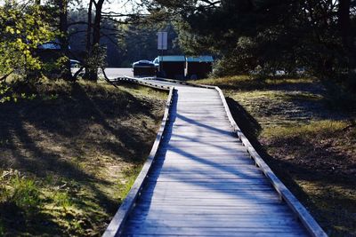 Empty footpath in park