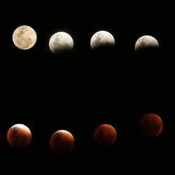 View of moon in dark background