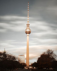 Low angle view of lighthouse against sky