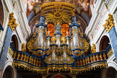 The organ in the church.