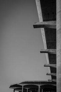 Low angle view of building against clear sky