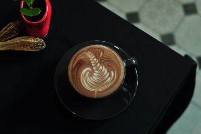 Coffee cup on table