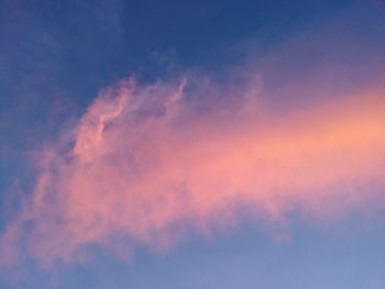 Low angle view of sky during sunset