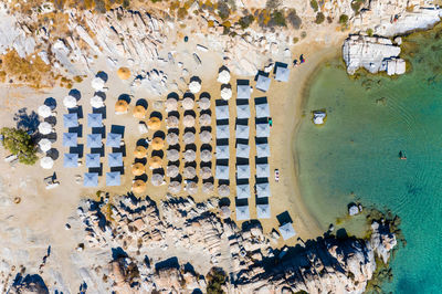 High angle view of food in water