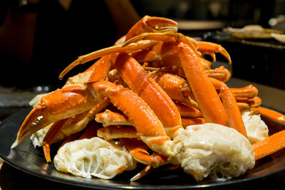 Close-up of seafood in plate