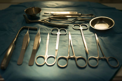 Close-up of surgical tools