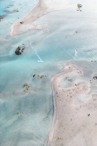 High angle view of beach