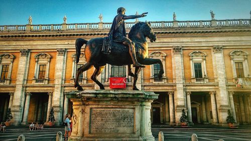 Low angle view of statue