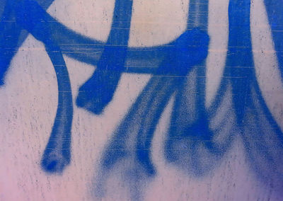 High angle view of graffiti on wall