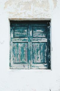 Close-up of closed window