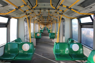 Empty seats in bus