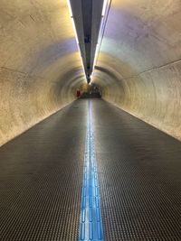 View of illuminated tunnel