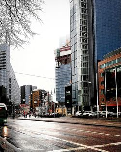 Road in city against sky