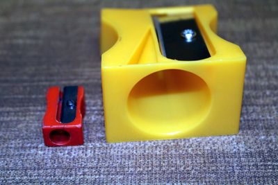 Close-up of sharpeners