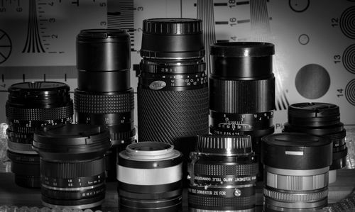 Close-up of containers