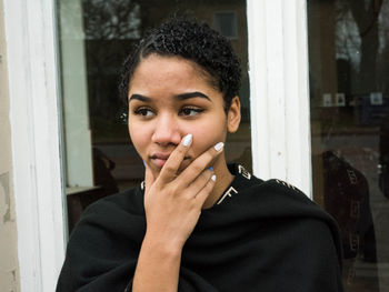 Portrait of a beautiful young woman