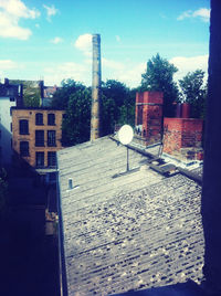 View of buildings against cloudy sky