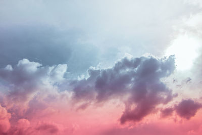 Low angle view of clouds in sky