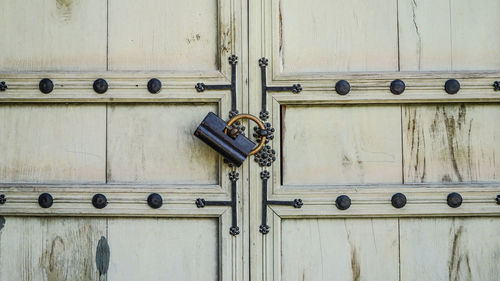 Close-up of closed door