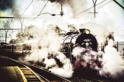 Train on railroad track