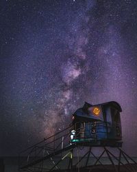 Low angle view of stars against sky at night