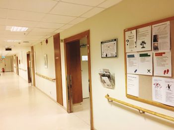 Interior of illuminated building