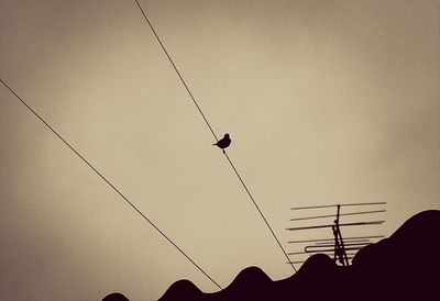 Low angle view of power lines