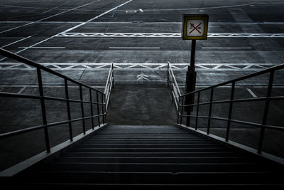 View of empty staircase