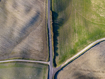 Aerial view of agricultural field