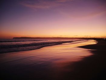 Sunset at coronado beach in san diego california