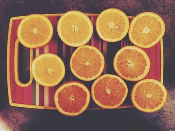 High angle view of fruits