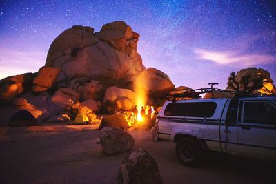 Scenic view of landscape at night