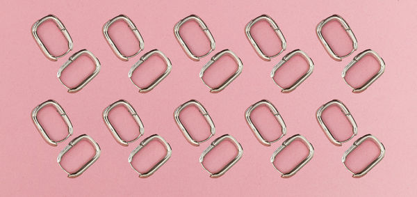 Directly above shot of pills on white background